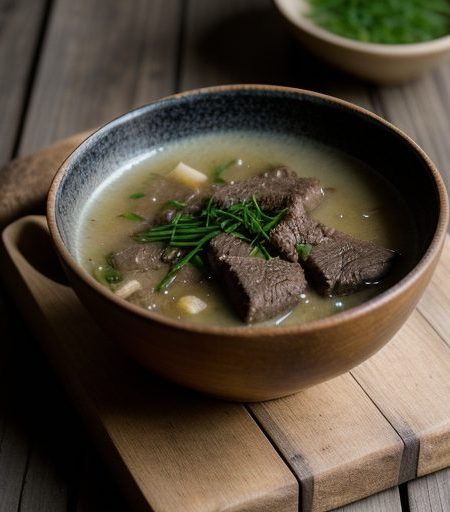 Fried Beef Soup recipe image