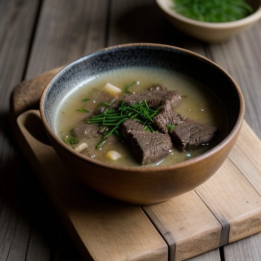 Fried Beef Soup recipe image