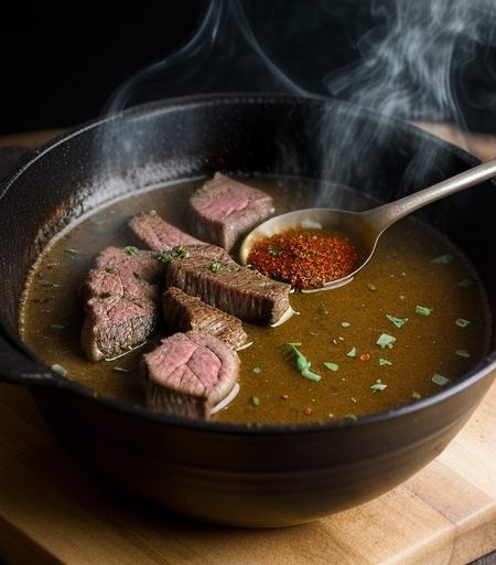 Fried Beef Soup recipe image