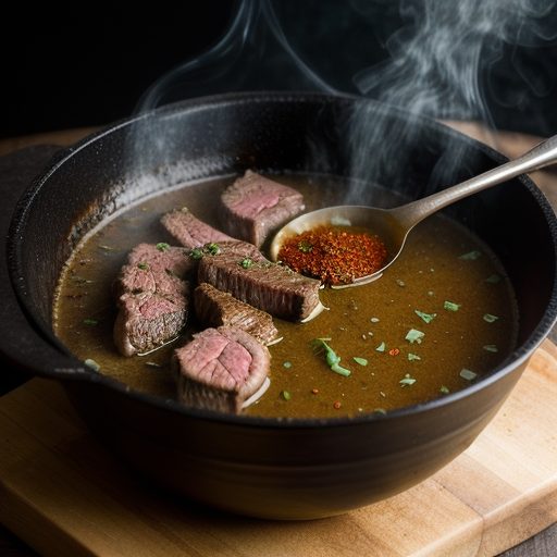 Fried Beef Soup recipe image