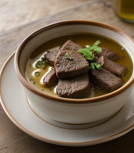 Fried Beef Soup recipe image