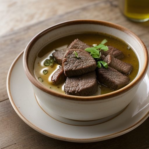 Fried Beef Soup recipe image