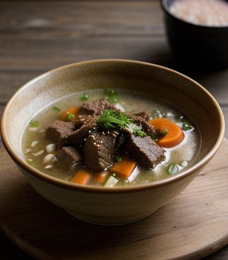 Fried Beef Soup recipe image