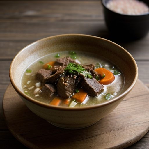 Fried Beef Soup recipe image