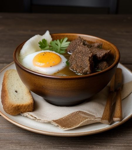 Fried Beef Soup recipe image