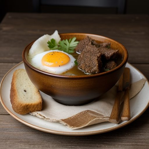 Fried Beef Soup recipe image