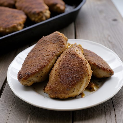 Fried Chicken Breasts Rubbed in Ancho Peppers recipe image