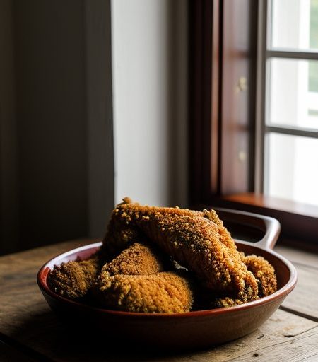 Fried Chicken With Hot Cranberry Sauce recipe image