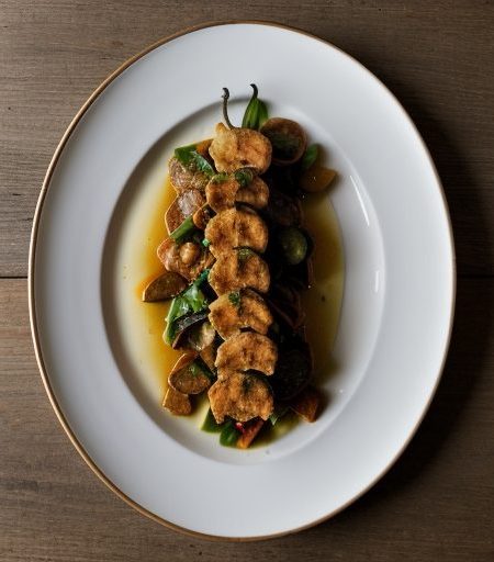 Fried Eggplant With Shrimp Etouffee recipe image