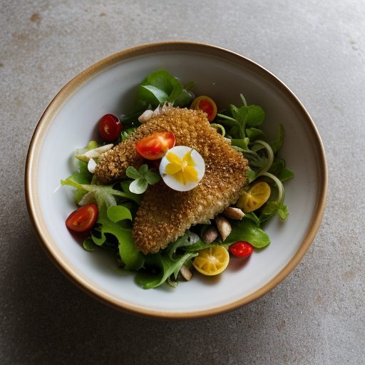 Fried Fish Salad recipe image