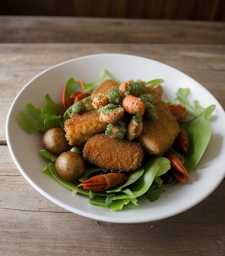 Fried Fish Salad recipe image