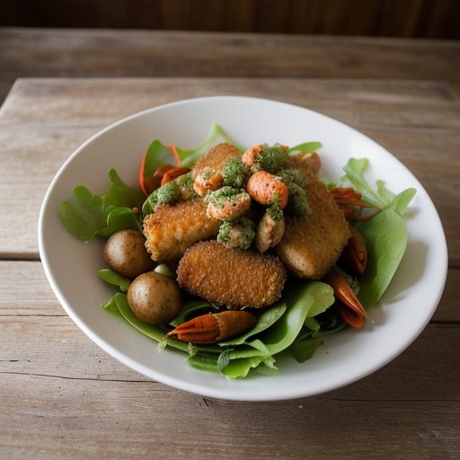 Fried Fish Salad recipe image