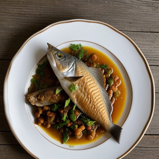 Fried Fish With Whole Garlic recipe image