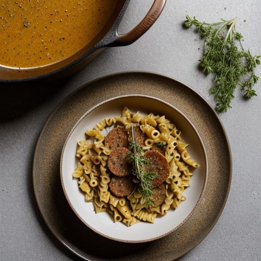 Fried Pasta Soup recipe image