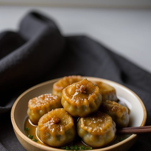 Fried Pork Dumplings W/Hot Garlic Sauce recipe image