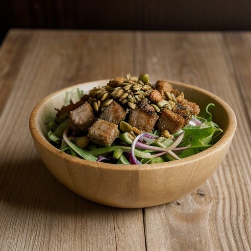 Fried Pork Salad recipe image