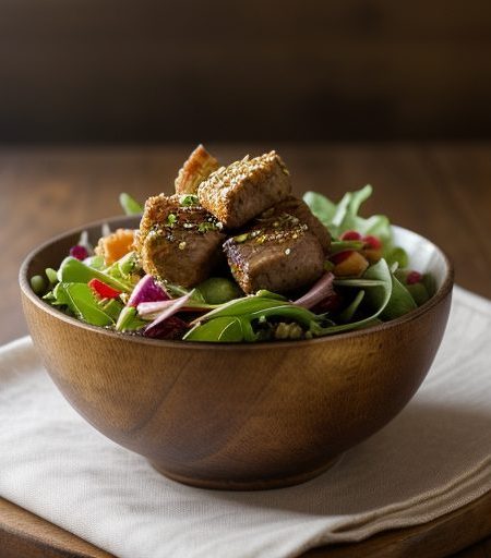 Fried Pork Salad recipe image