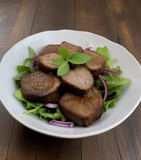 Fried Pork Salad recipe image