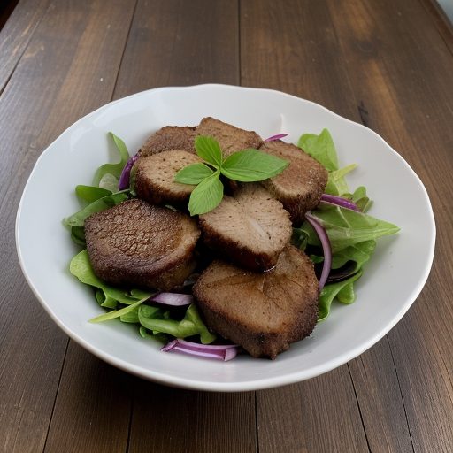 Fried Pork Salad recipe image