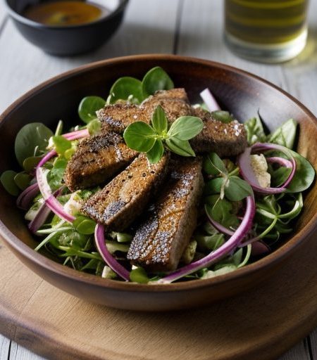Fried Pork Salad recipe image