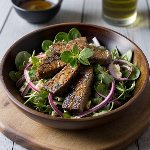 Fried Pork Salad recipe image