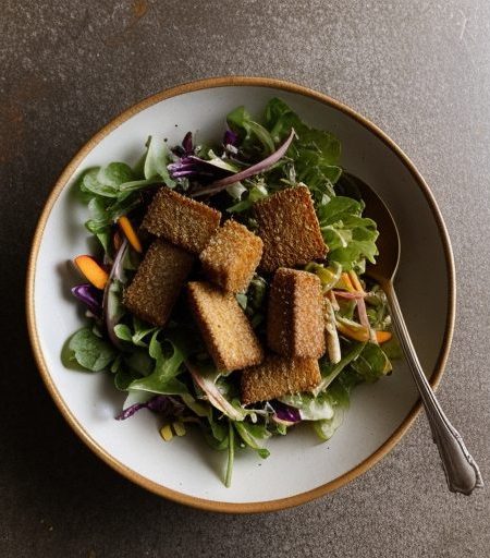 Fried Pork Salad recipe image