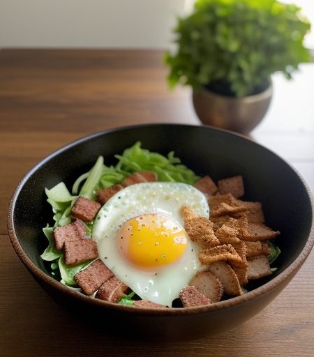 Fried Pork Salad recipe image