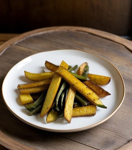Fried Potatoes With Poblano Pepper Strips recipe image