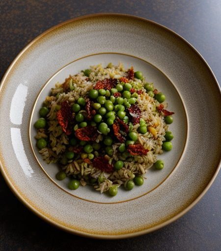 Fried Rice With Peas & Sun-Dried Tomatoes recipe image