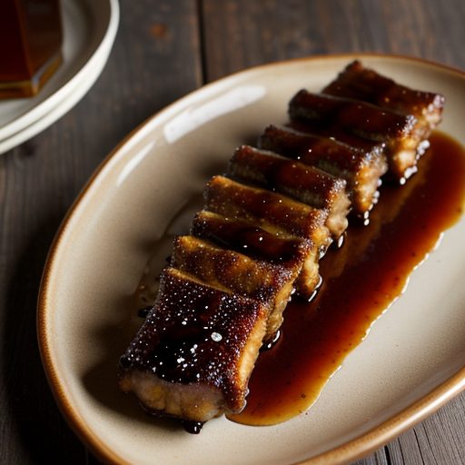 Fried Spare Ribs With Honey recipe image