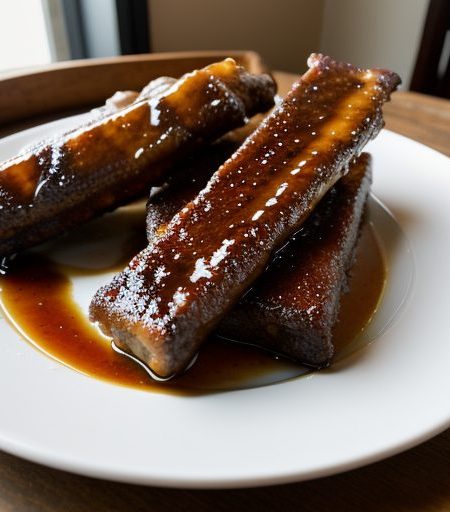 Fried Spare Ribs With Honey recipe image