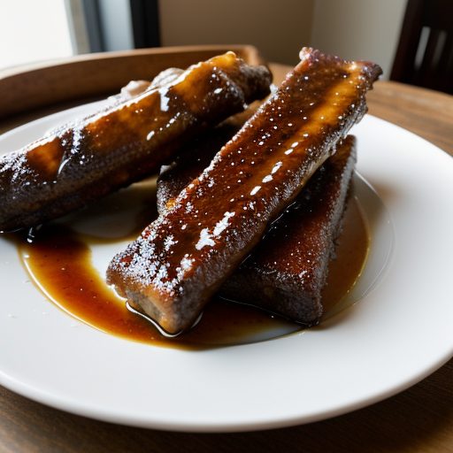 Fried Spare Ribs With Honey recipe image