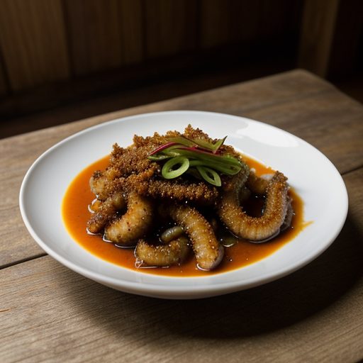 Fried Squid With Hot Sauce (Pla Mung Pad Prig recipe image