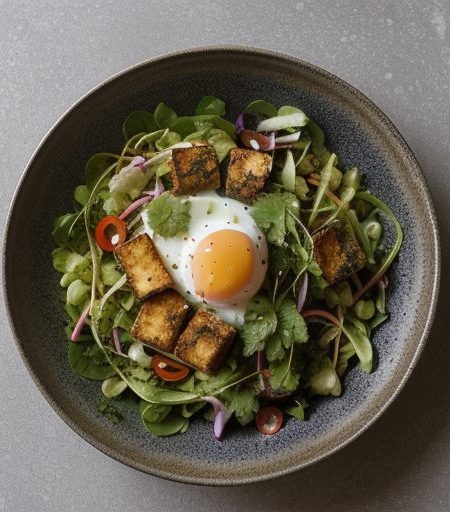 Fried Tofu Salad recipe image