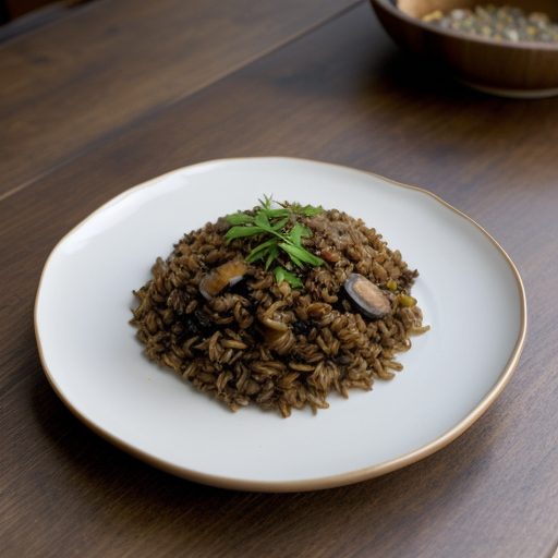Fried Wild Rice With Mushrooms recipe image
