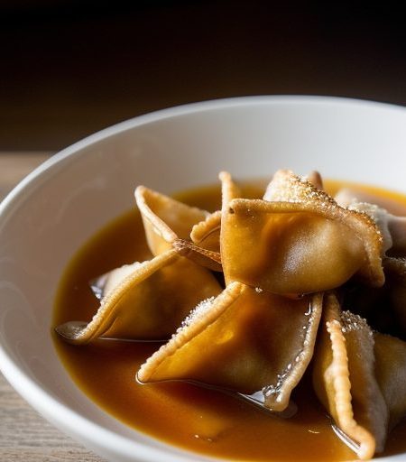 Fried Wontons With Orange Dipping Sauce recipe image