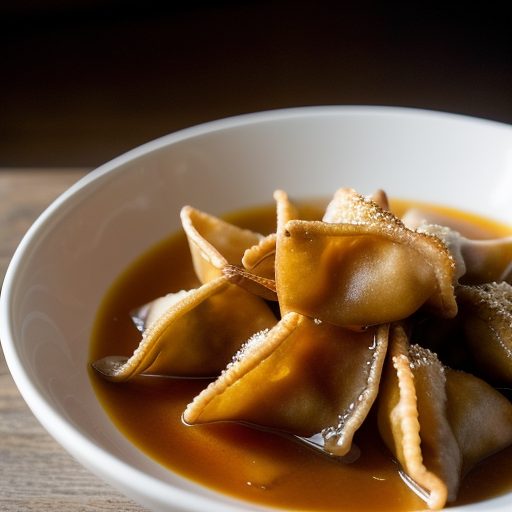 Fried Wontons With Orange Dipping Sauce recipe image