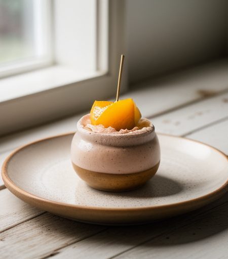 Frozen Peach Mousse recipe image