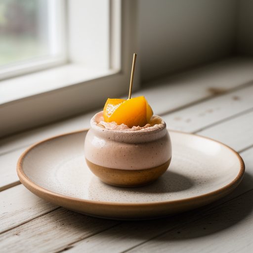 Frozen Peach Mousse recipe image