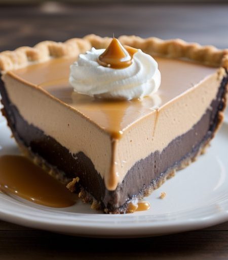 Frozen Peanut Butter Pie With Caramel Sauce - Bon Appetit recipe image