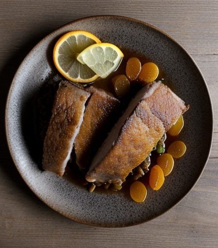 Fruit & Rum Pork Cutlets With Citrus Rice recipe image