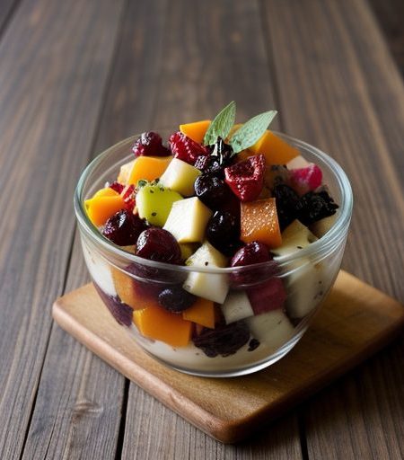 Fruit Salad With Dried Cherry Vinaigrette recipe image