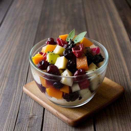 Fruit Salad With Dried Cherry Vinaigrette recipe image