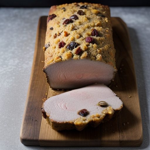Fruitcake-Stuffed Pork Loin recipe image