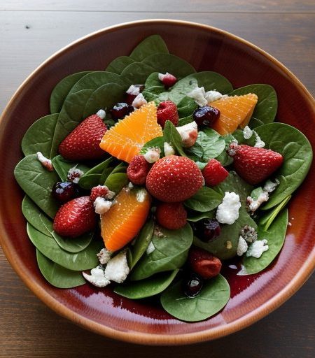 Fruited Spinach Salad With Current Vinaigrette recipe image