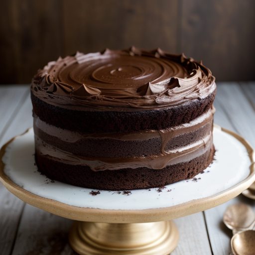 Fudge Cake With Milk Chocolate Frosting recipe image