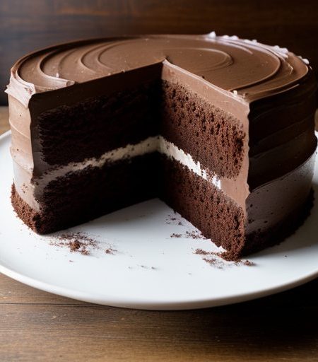 Fudge Cake With Milk Chocolate Frosting recipe image