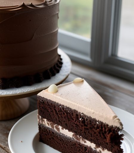 Fudge Cake With Sea Foam Frosting recipe image
