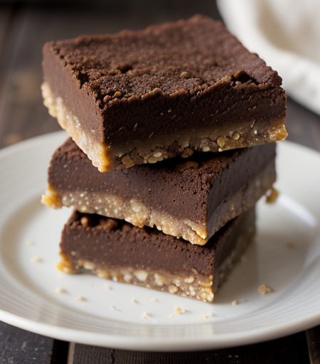 Fudge Filled Nutty Oatmeal Bars recipe image