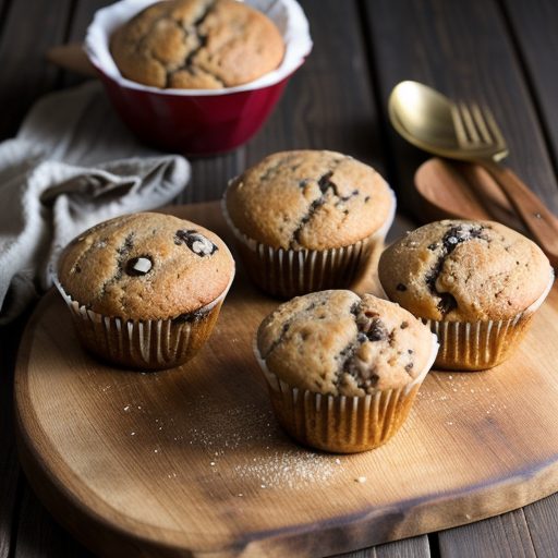 Fudgey Peanut Butter Chip Muffins recipe image
